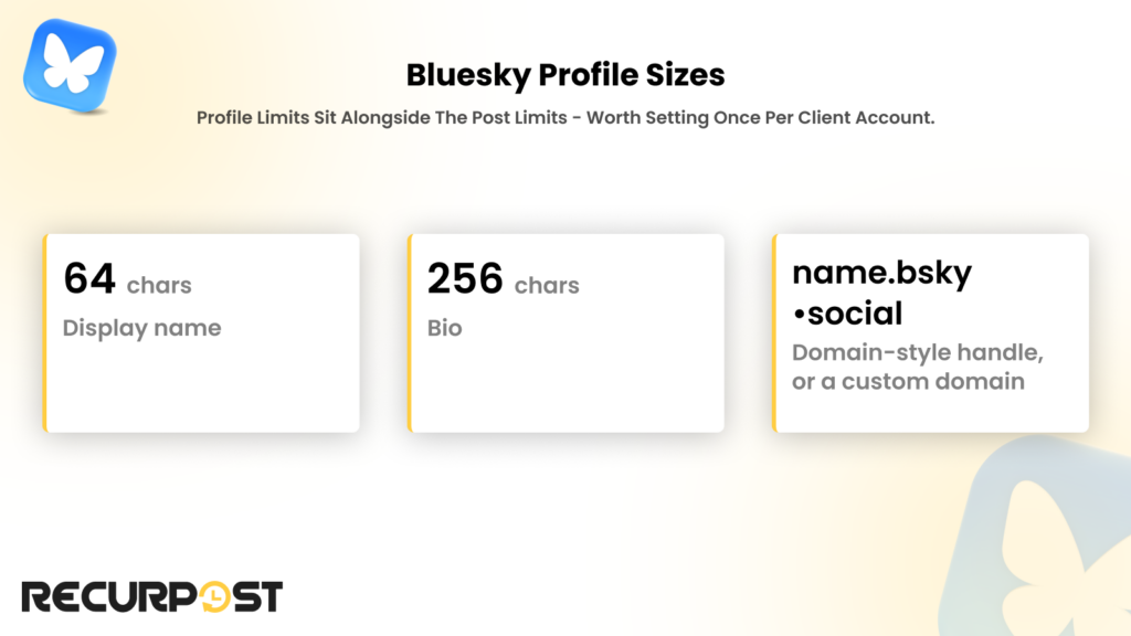 Bluesky profile sizes