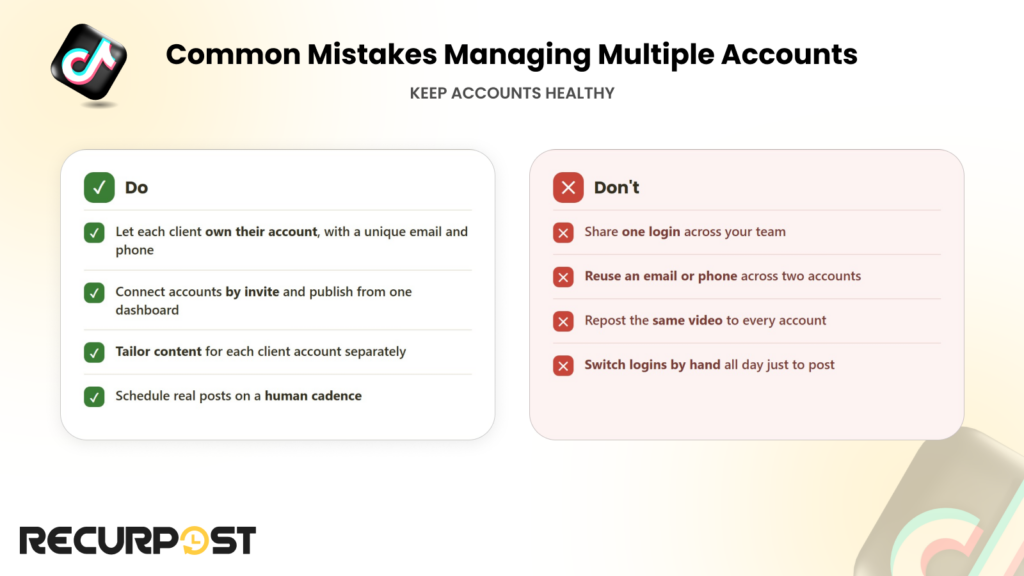 Common Mistakes Managing Multiple Accounts