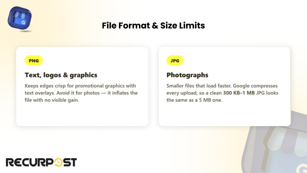 File format & size limits