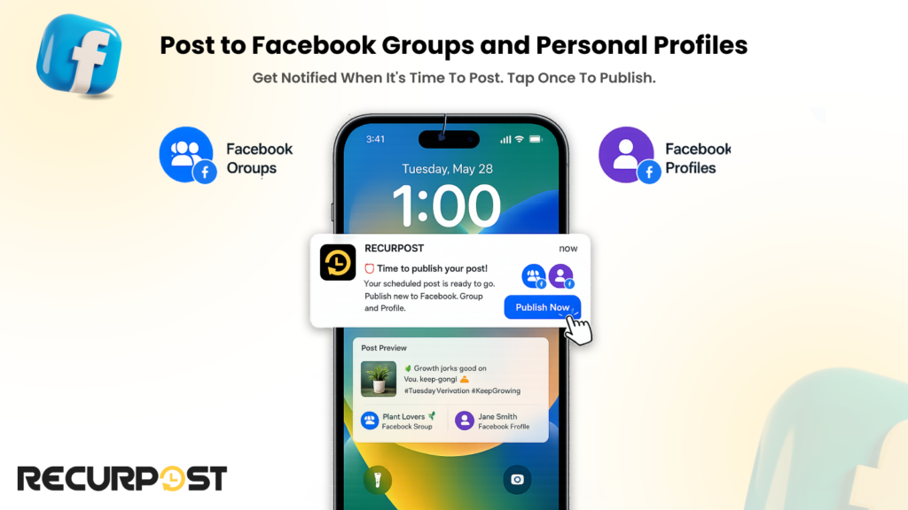 Post to Facebook Groups and Personal Profiles