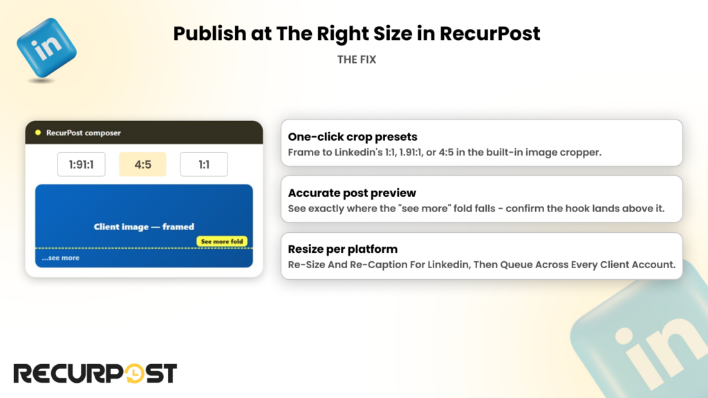 Publish at the right size in RecurPost