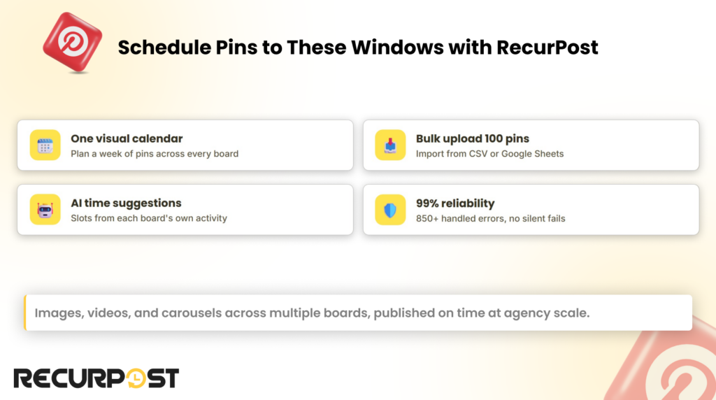 Schedule Pins to These Windows with RecurPost
