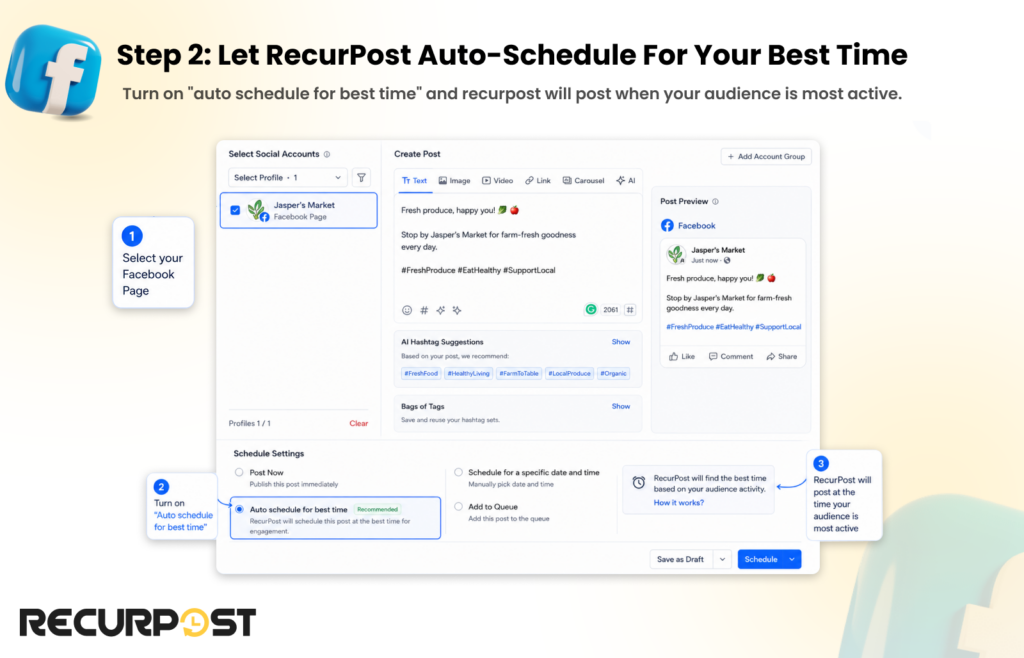 Let RecurPost Auto-Schedule for Your Best Time