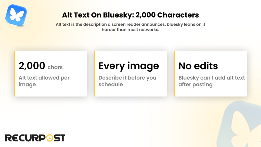 alt text on bluesky - 2000 characters