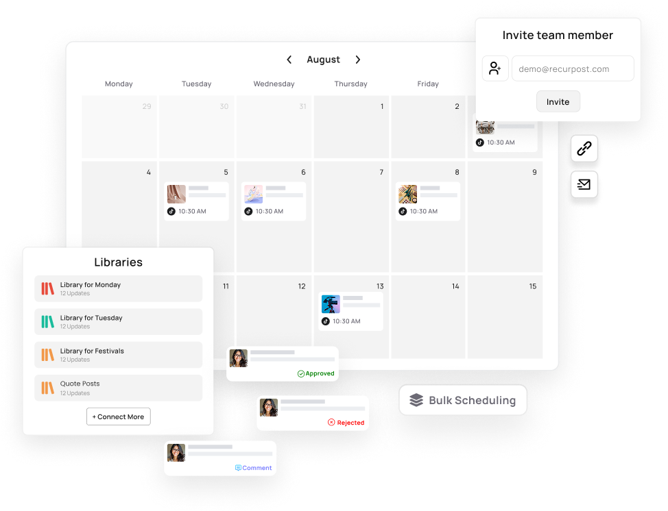 client invite to published RecurPost