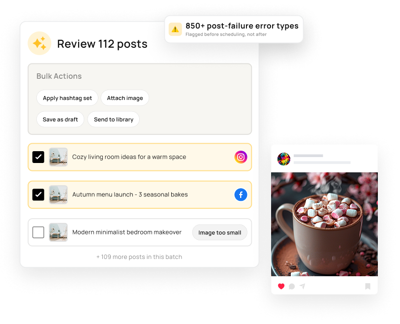 Editing and previewing each post before bulk scheduling in RecurPost