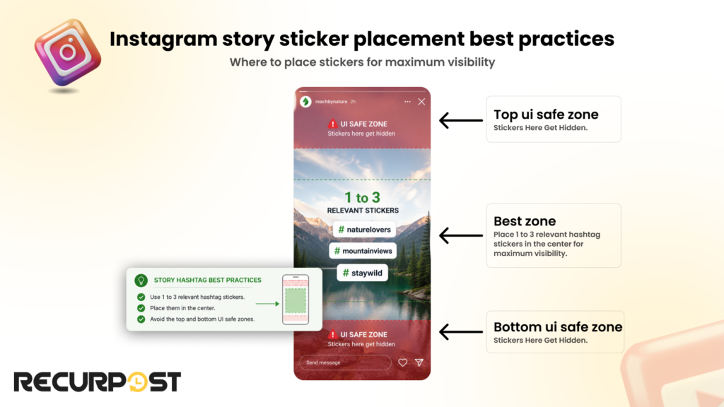 instagram story sticker placement best practices