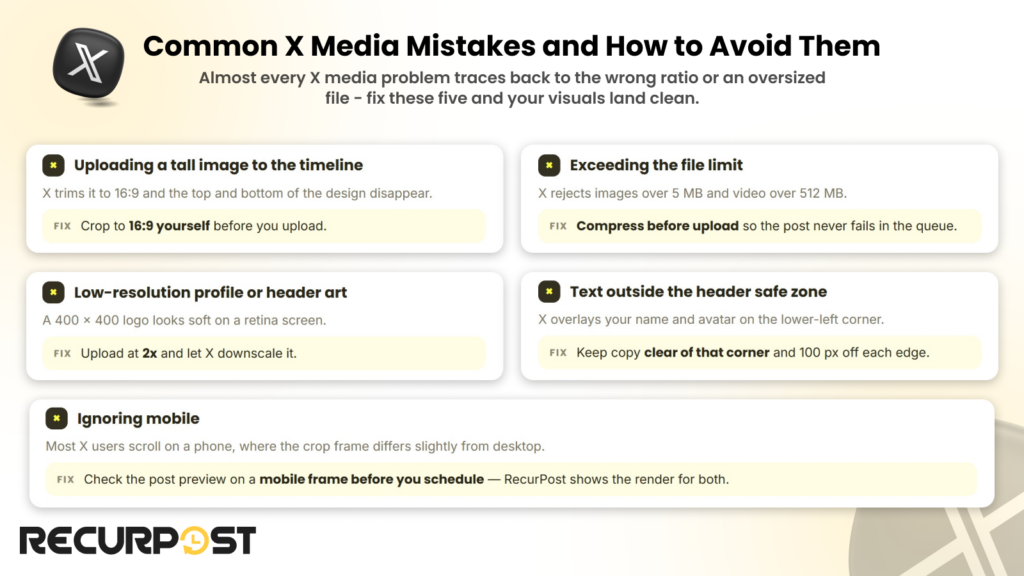 Common X media mistakes and how to avoid them