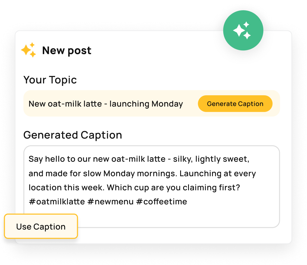 Generate Caption in Posts