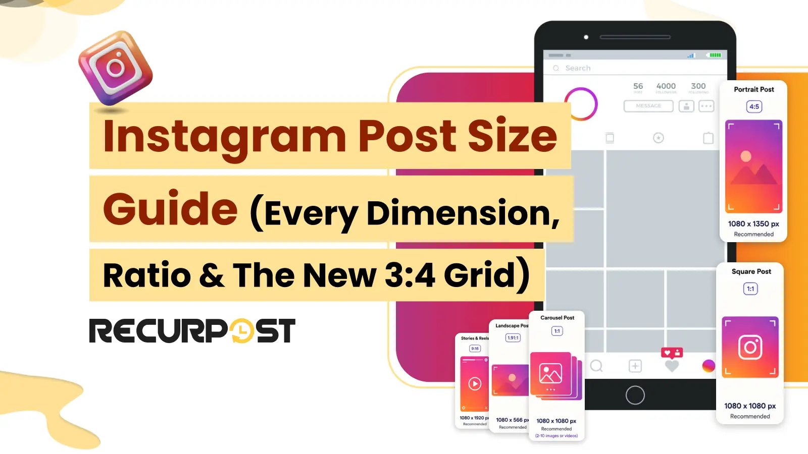 Instagram Post Size Guide (Every Dimension, Ratio & the new 3_4 Grid)