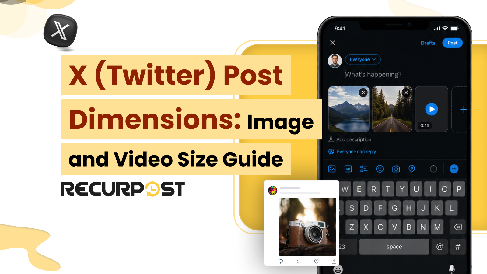 X Twitter Post Dimensions - Complete Image and Video Size Guide
