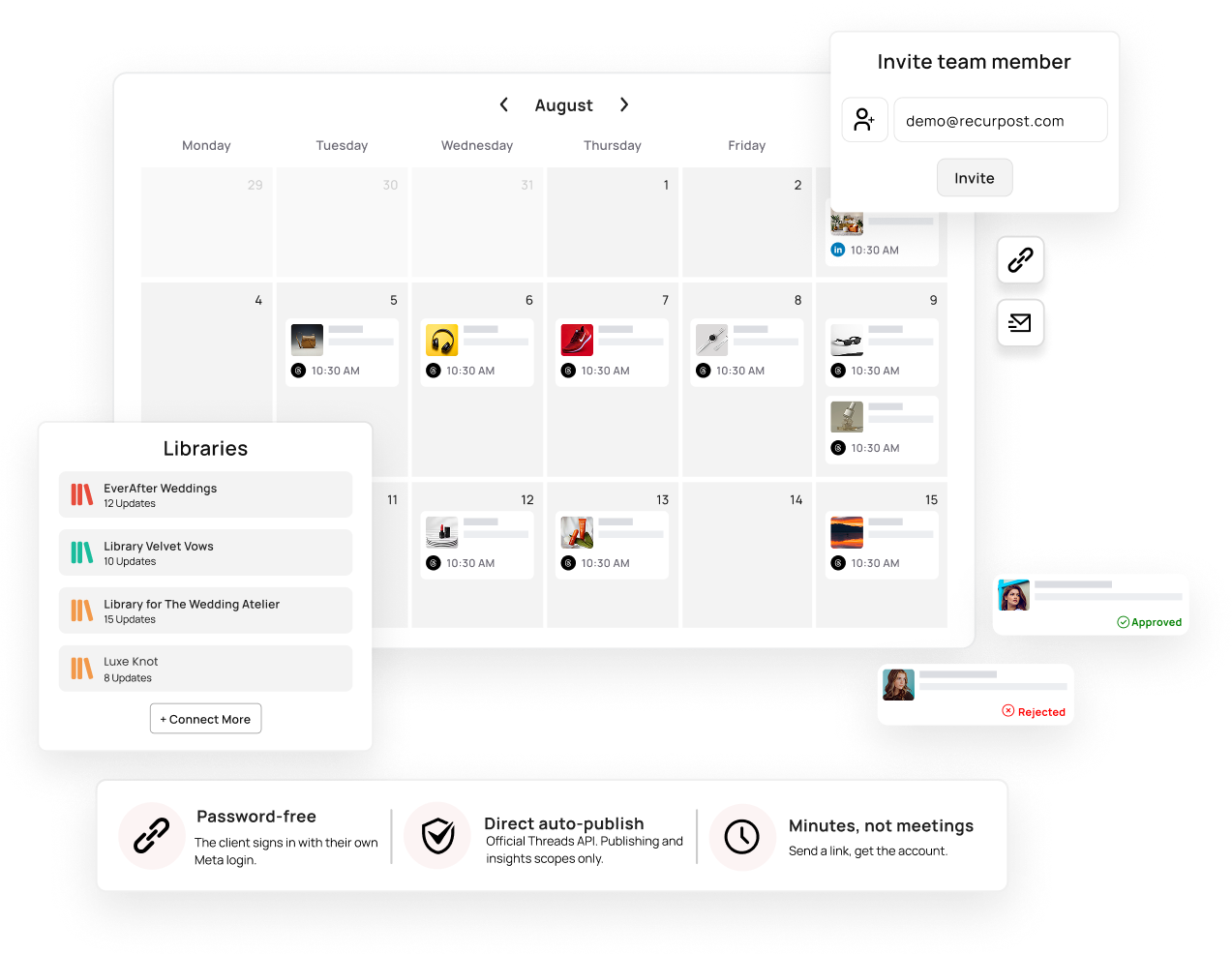 client invite to published post Meta Threads