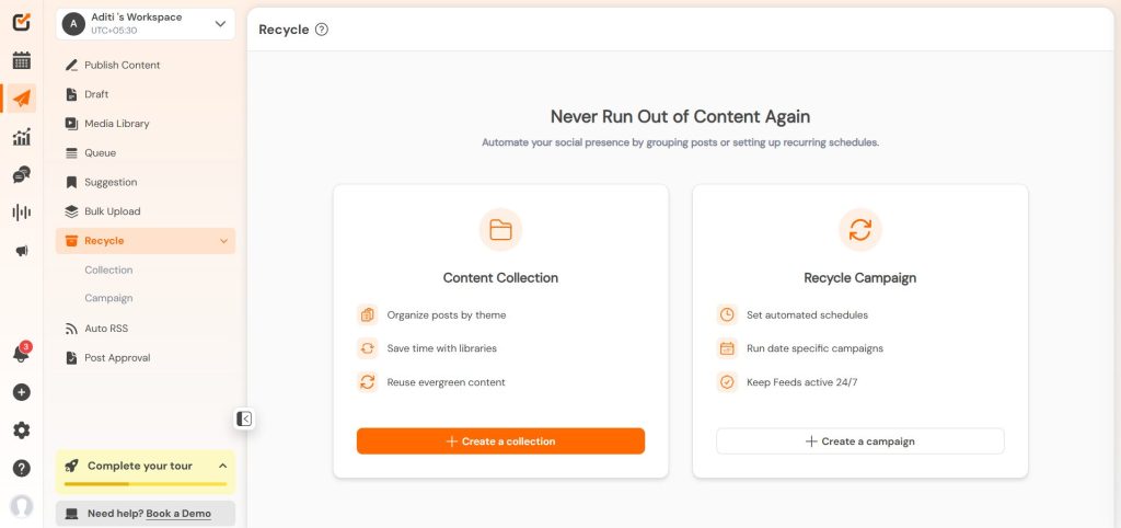 Creating Collections for Evergreen Content in Social Champ