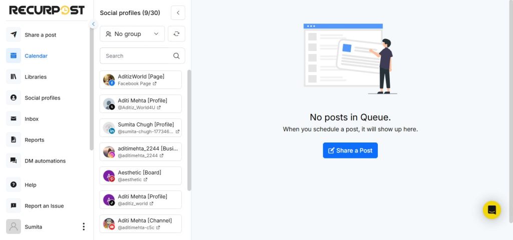 RecurPost Dashboard