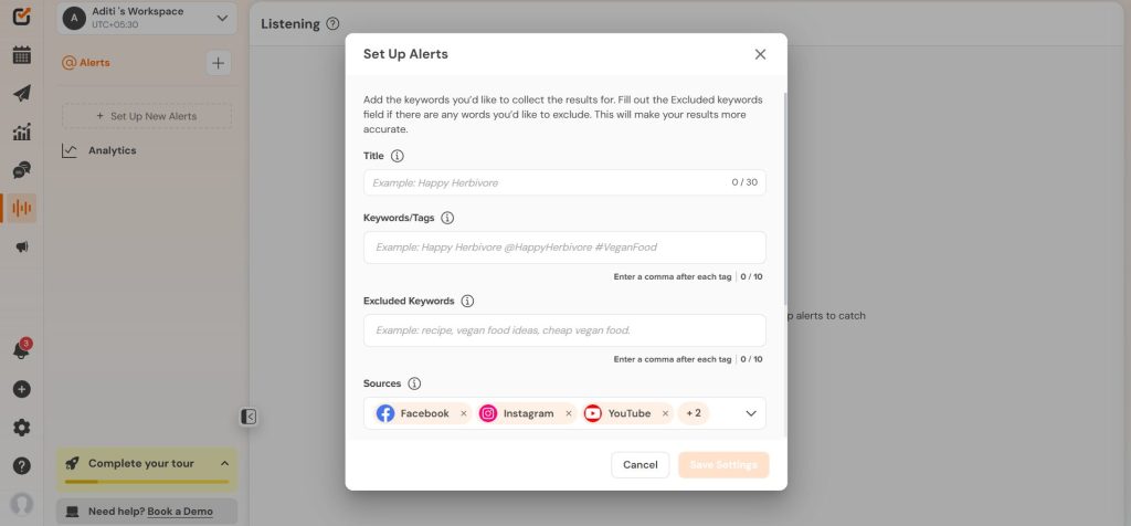 Setting up Listening Alerts in Social Champ