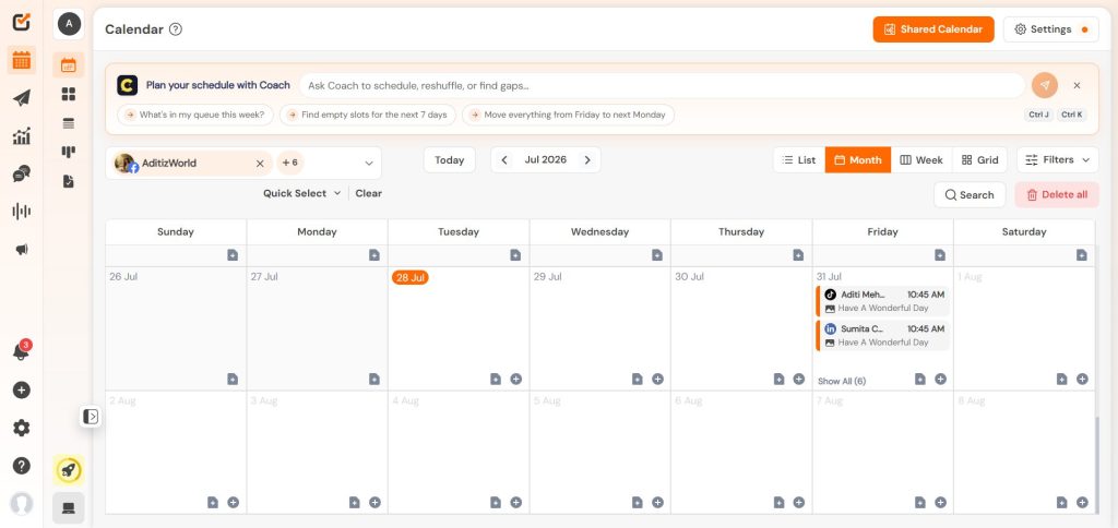 Social Champ Social Media Calendar