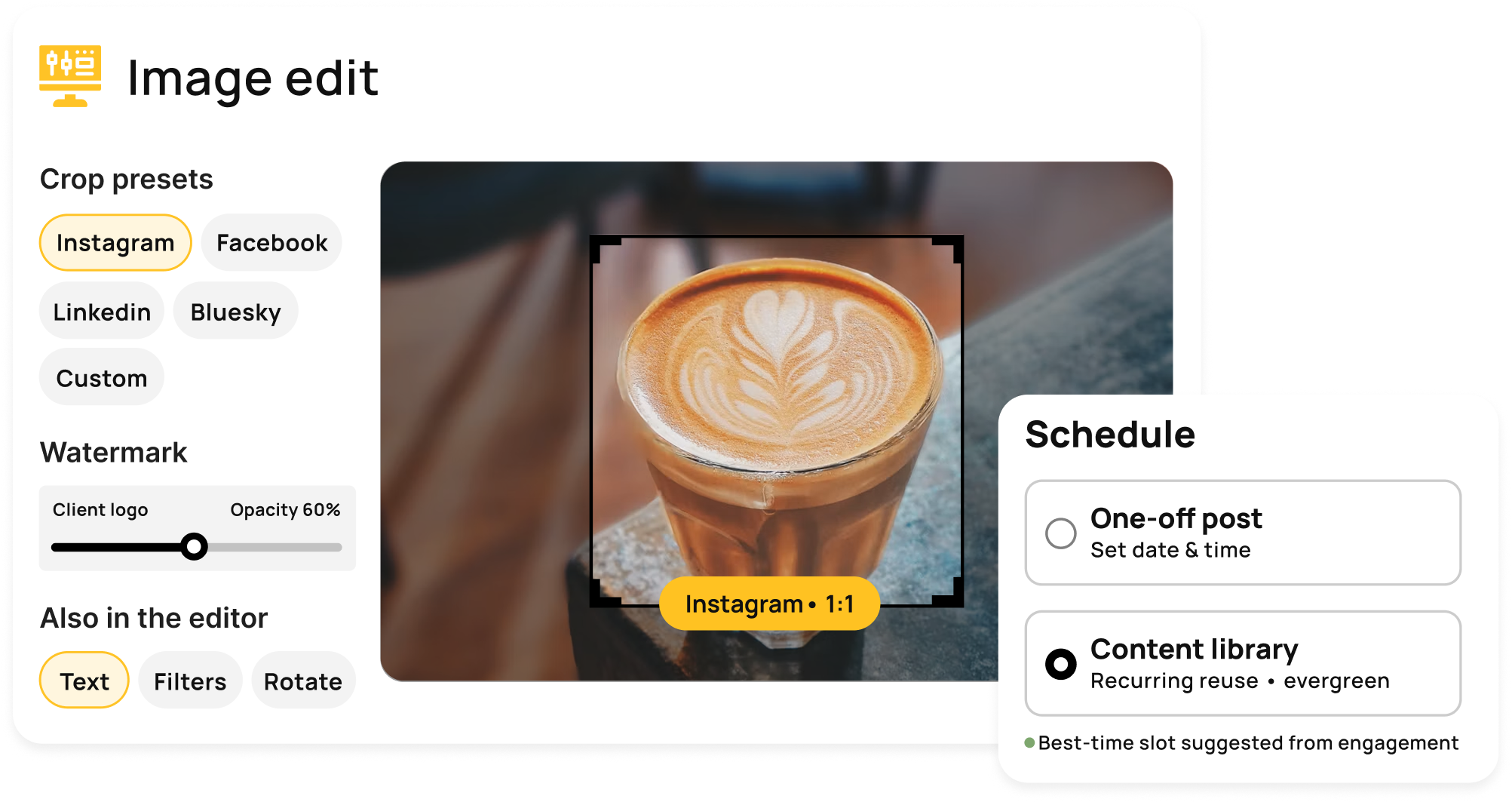 Sourcing, Editing, and Scheduling in One Pass