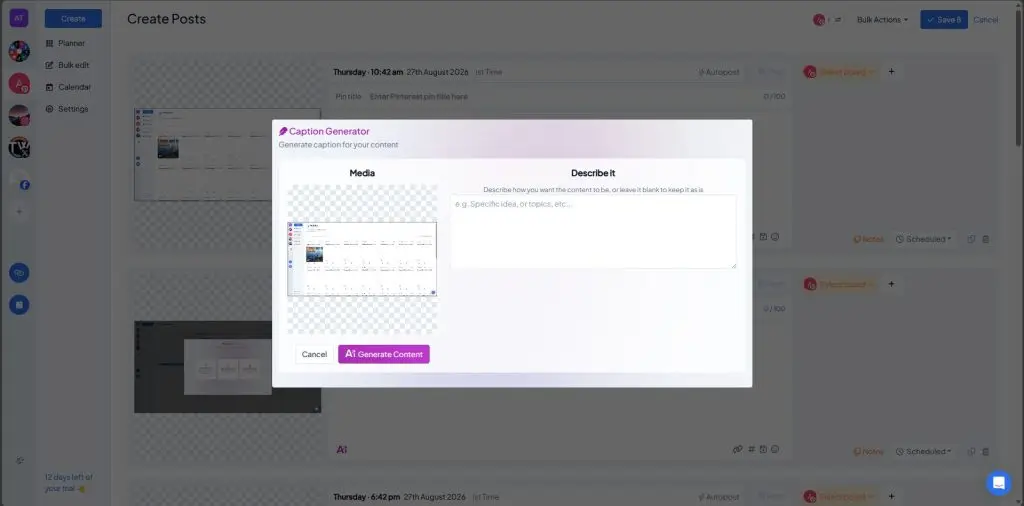 AI caption generator in Hopper HQ