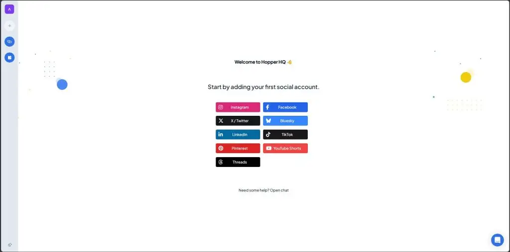 Hopper HQ dashboard as it appears after the first login