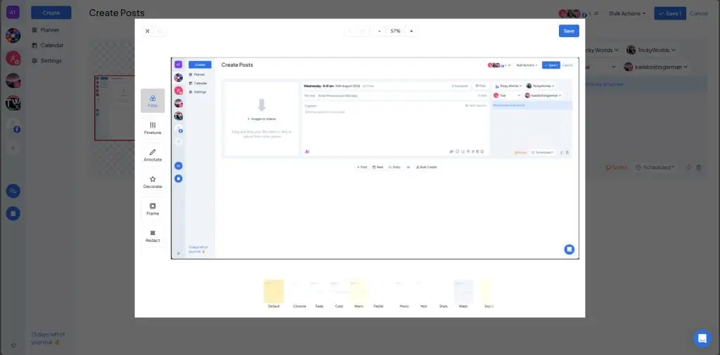 The built-in image editor in Hopper HQ