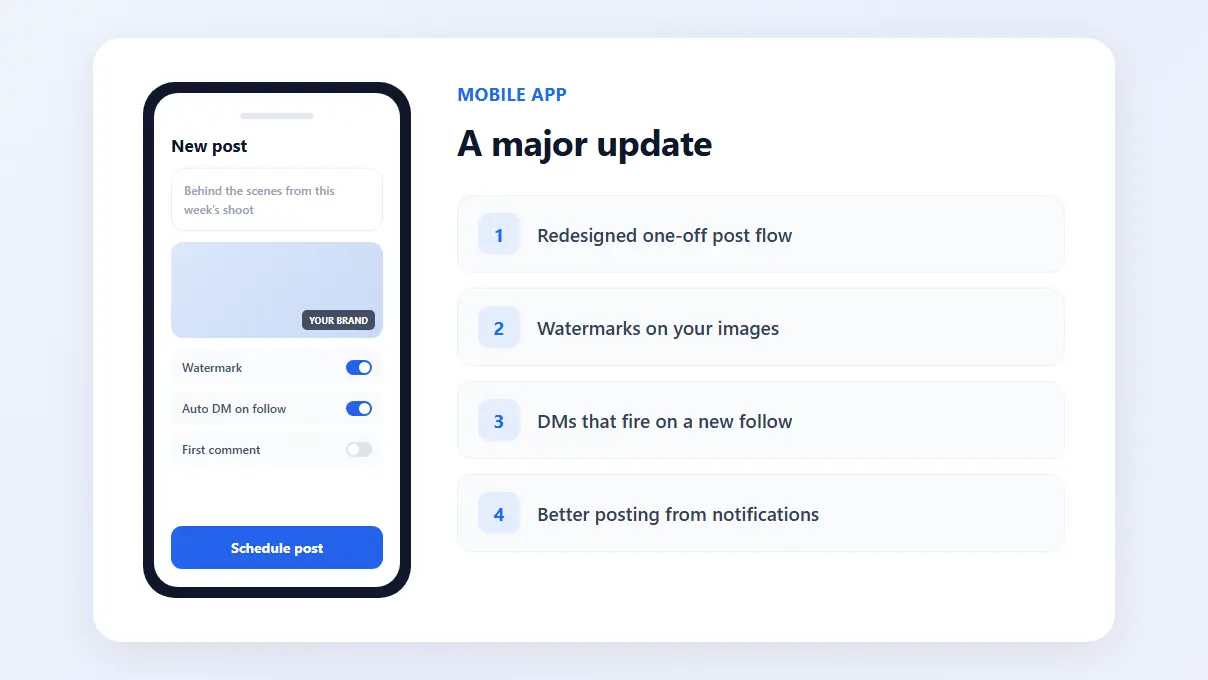 RecurPost mobile app update