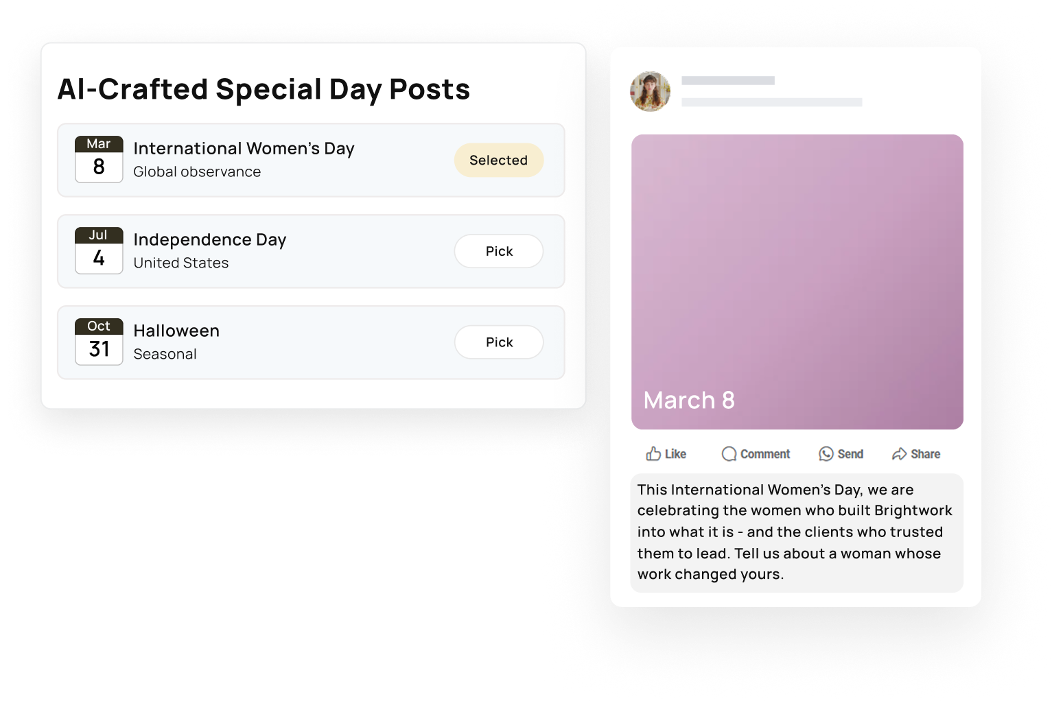 Crafted Special Day Posts