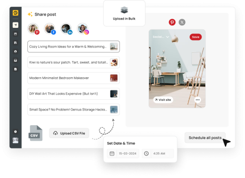 Bulk Schedule Social Media Content​
