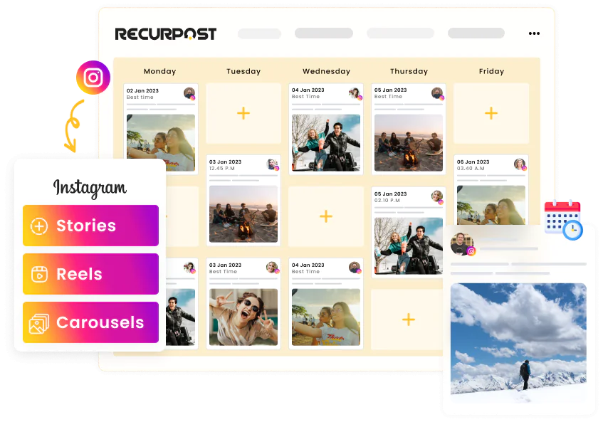 schedule Instagram Stories using RecurPost 1